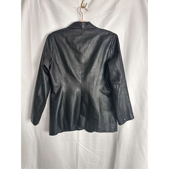 Apostrophe Genuine Leather Jacket - Picture 4 of 13